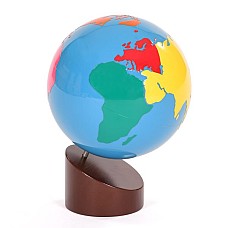 Цветен релефен глобус на света, Монтесори материал