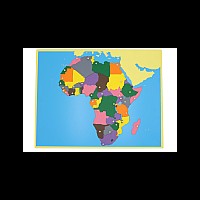 Карта на Африка дървен пъзел - без рамка