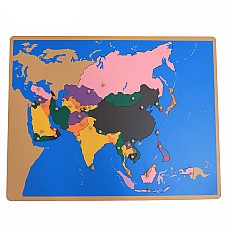 Пъзел Монтесори - карта на Азия, География
