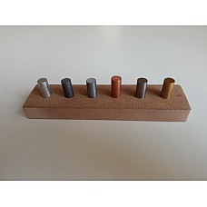 Цилиндри с еднакъв обем на дървена подложка, Образователни материали 7-12 клас