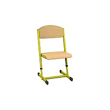 Т-стол с регулируема височина, размер 5-6 жълт, Училищни столове