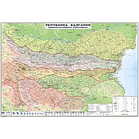 България - природогеографско райониране 140 х 100 см